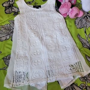 Beautiful white lace front top